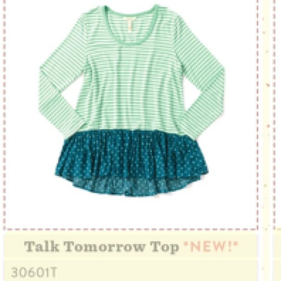 Matilda Jane Green Striped Top - Picture 6 of 6